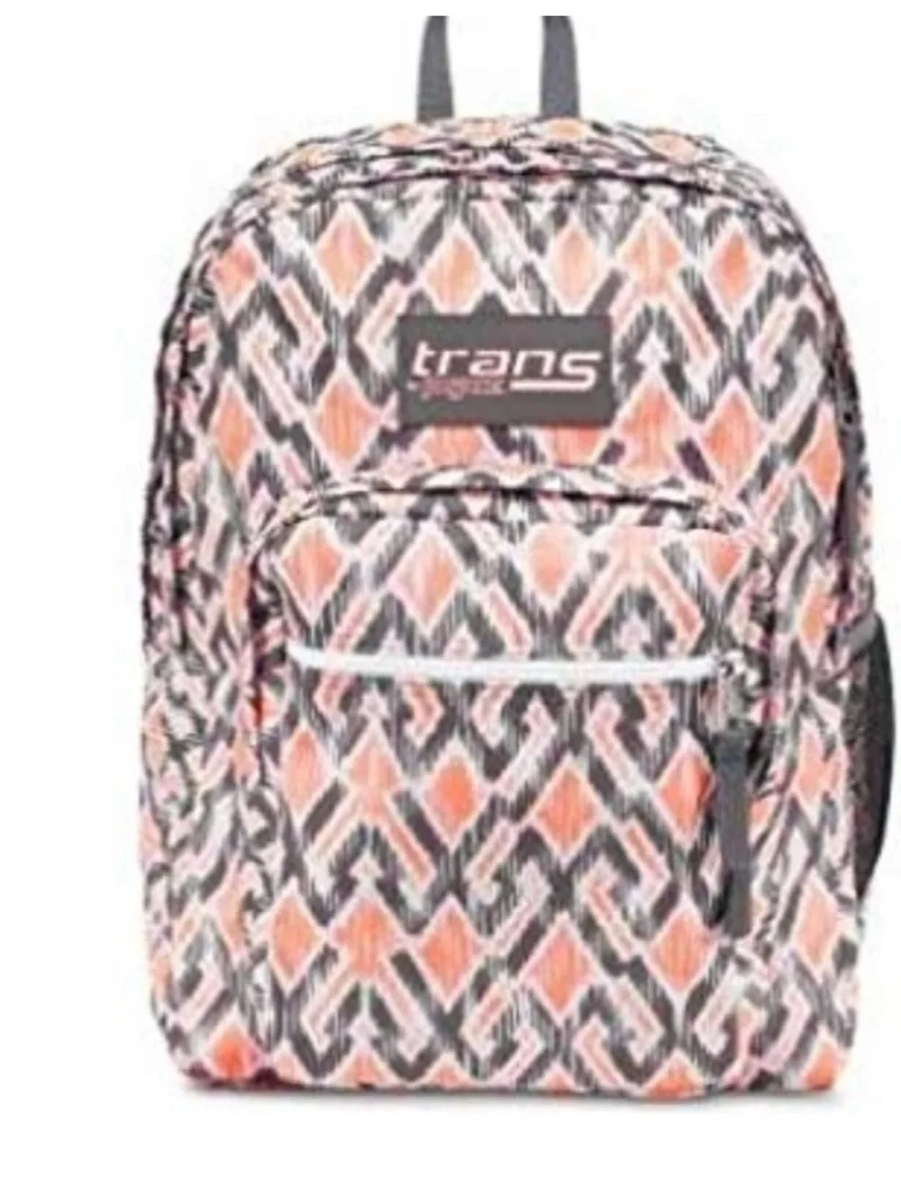 Jansport Pink and Gray Geometric Pattern Backpack 15”